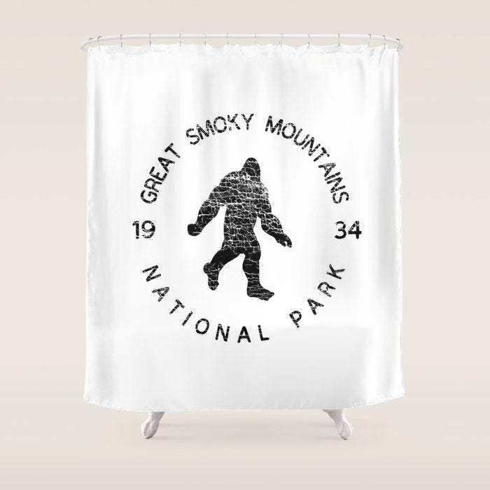 Great Smoky Mountains National Park Sasquatch Shower Curtain Gallery Image 1