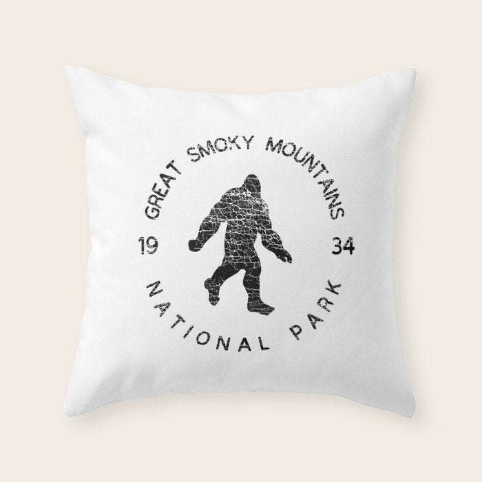 Great Smoky Mountains National Park Sasquatch Throw Pillow Gallery Image 6