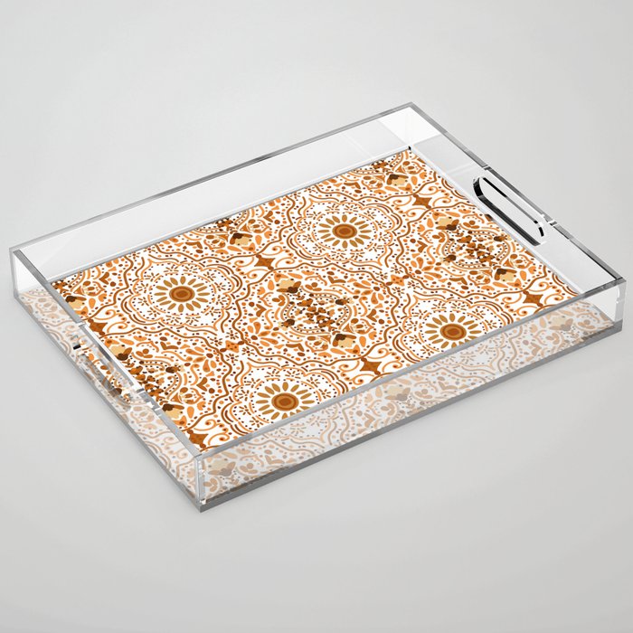 Bohemian Fantasy in Orange Acrylic Tray Gallery Image 1