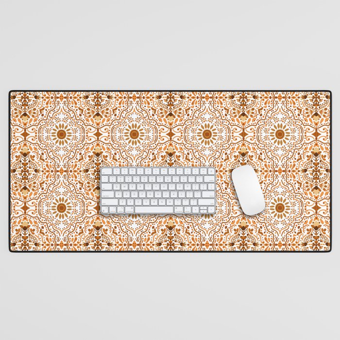 Bohemian Fantasy in Orange Desk Mat Gallery Image 1