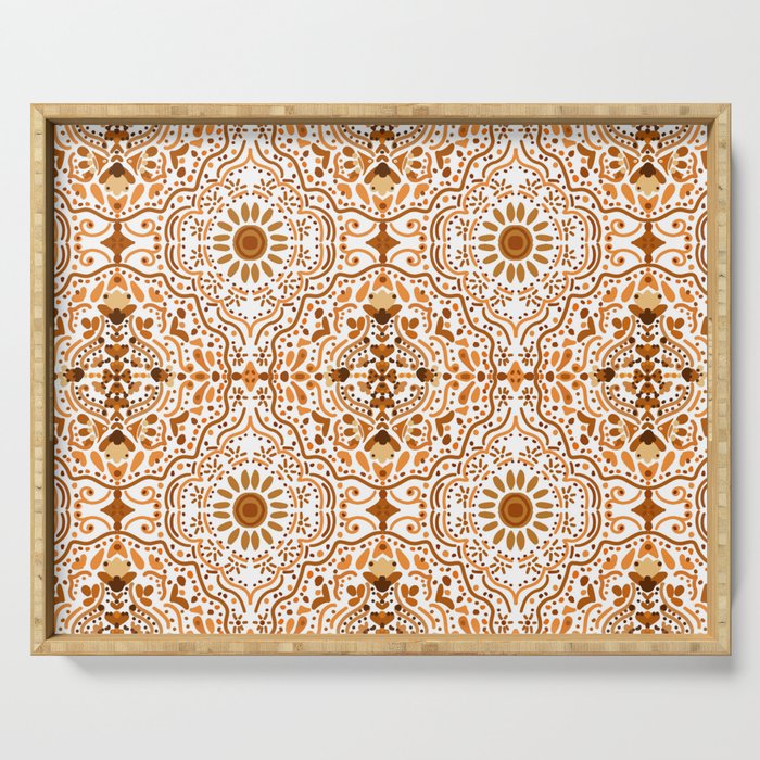 Bohemian Fantasy in Orange Serving Tray Gallery Image 1