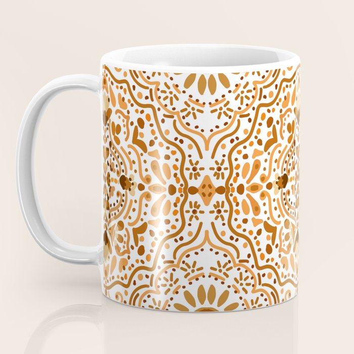 Bohemian Fantasy in Orange Coffee Mug Gallery Image 3