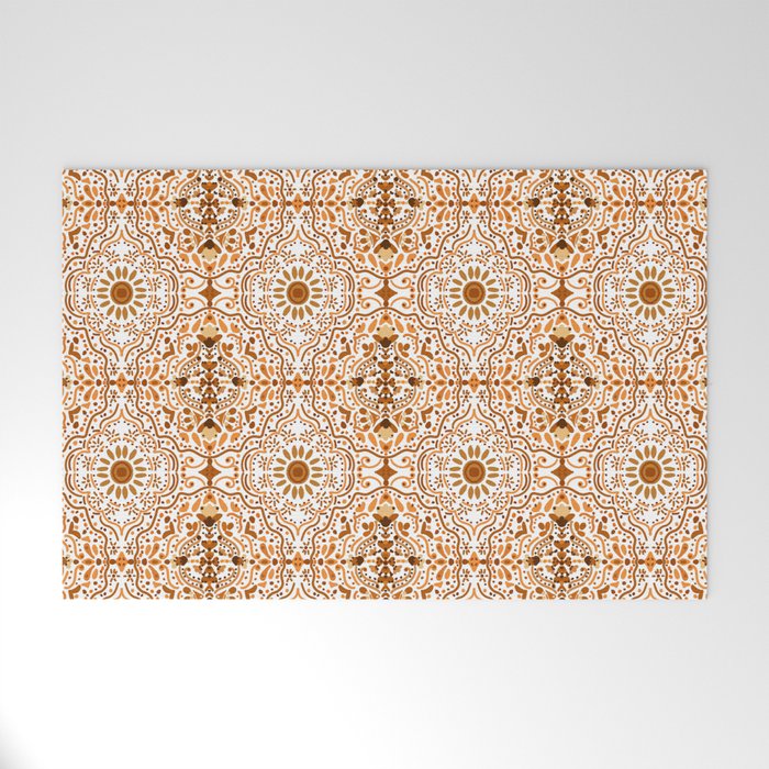 Bohemian Fantasy in Orange Welcome Mat Gallery Image 1
