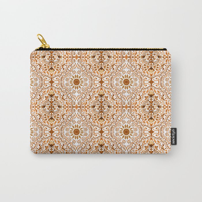 Bohemian Fantasy in Orange Carry All Pouch Gallery Image 1