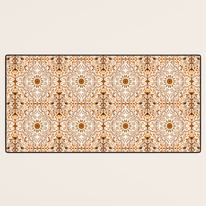 Bohemian Fantasy in Orange Desk Mat Gallery Image 3