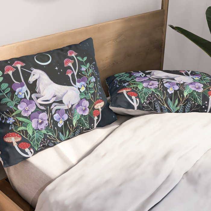 Unicorn Garden Pillow Sham Gallery Image 2