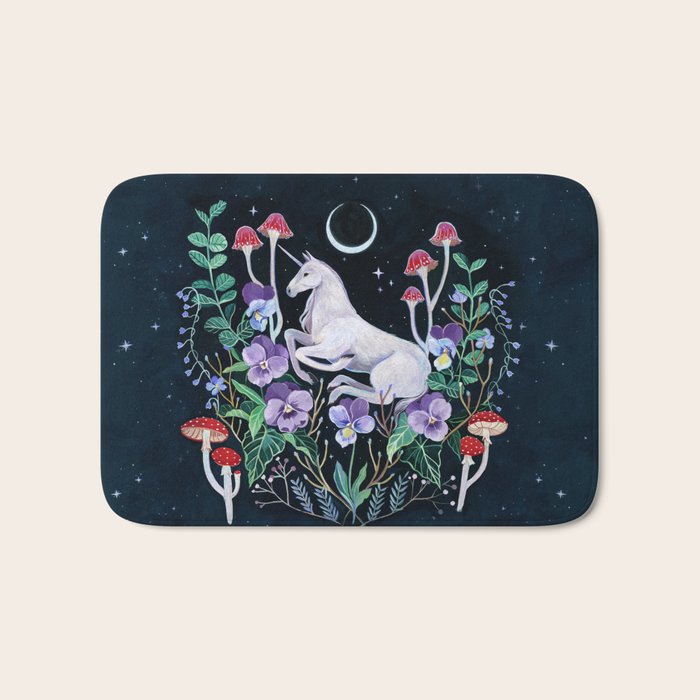 Unicorn Garden Bath Mat Gallery Image 1