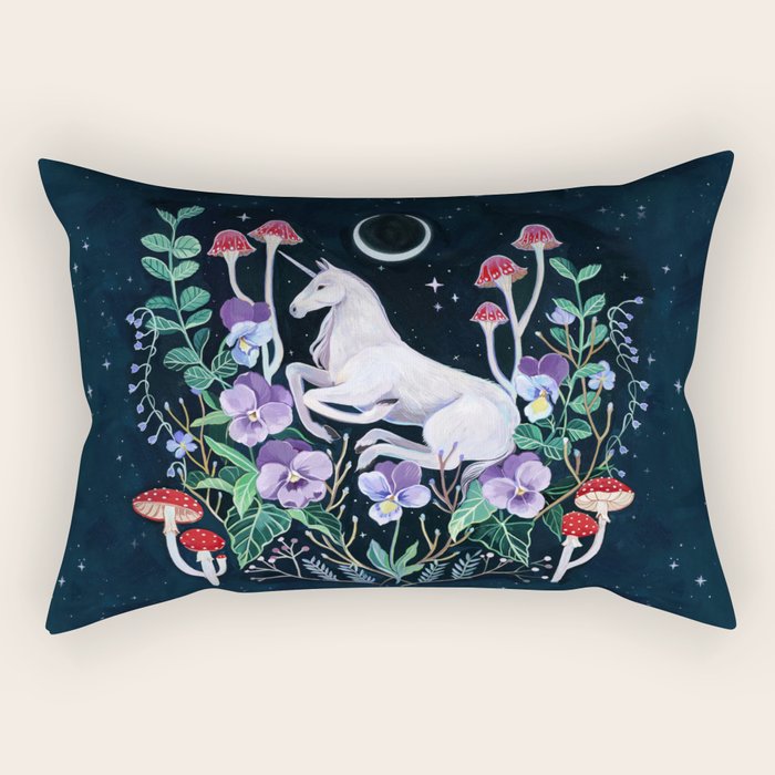 Unicorn Garden Rectangular Pillow Gallery Image 1