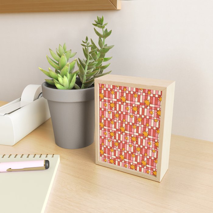 Retro Starry Plaid Mini Art Print Gallery Image 2