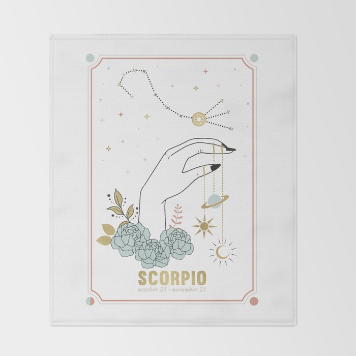 Scorpio Zodiac Series Throw Blanket Gallery Image 2