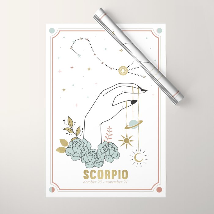 Scorpio Zodiac Series Wrapping Paper Gallery Image 1