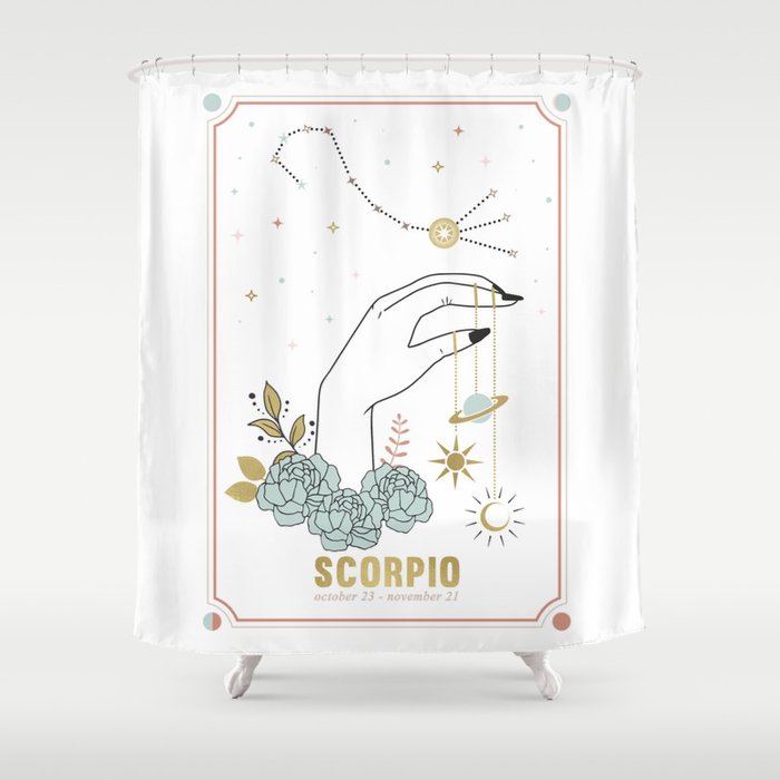 Scorpio Zodiac Series Shower Curtain Gallery Image 1