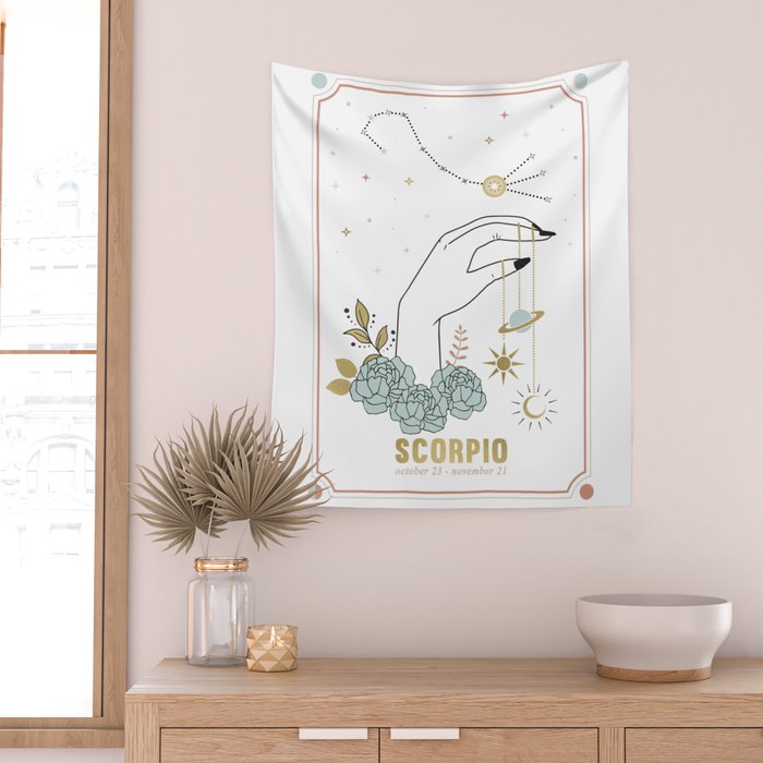Scorpio Zodiac Series Wall Tapestry Gallery Image 2