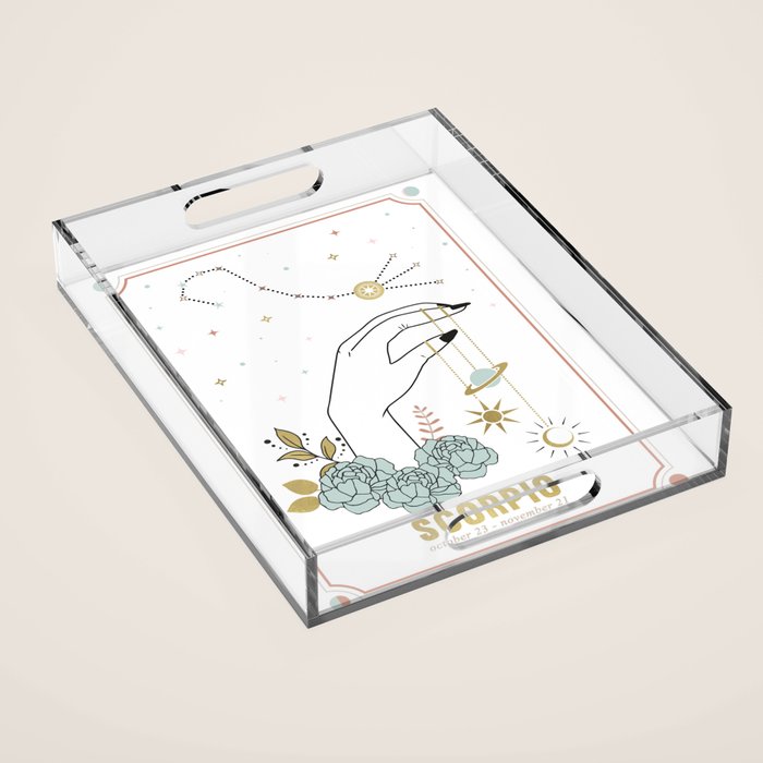 Scorpio Zodiac Series Acrylic Tray Gallery Image 1