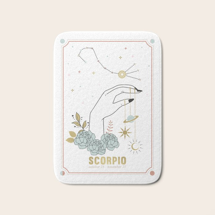 Scorpio Zodiac Series Bath Mat Gallery Image 1