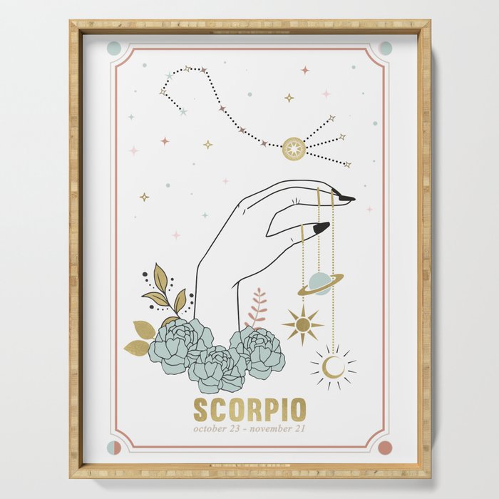 Scorpio Zodiac Series Serving Tray Gallery Image 1