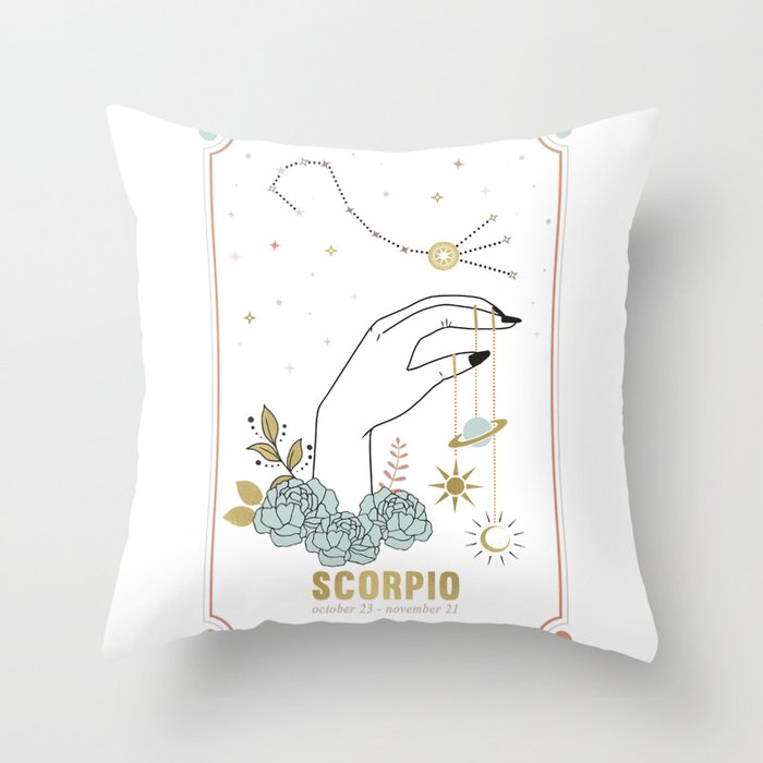 Scorpio Zodiac Series Throw Pillow Gallery Image 6