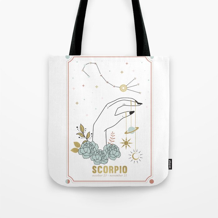 Scorpio Zodiac Series Tote Bag Gallery Image 1