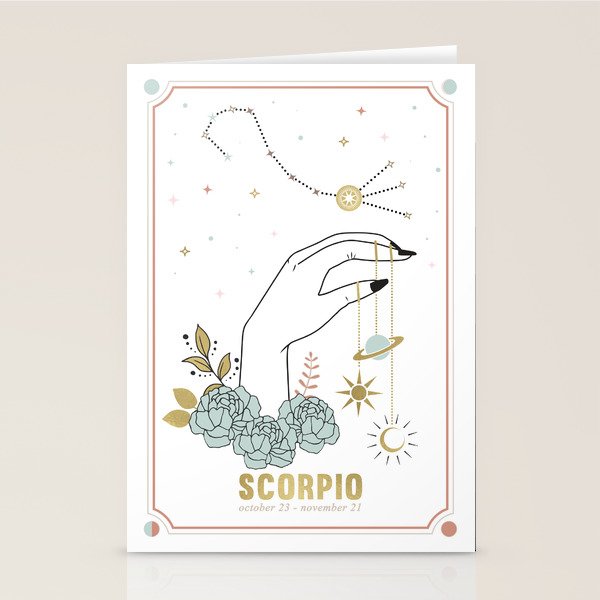 Scorpio Zodiac Series Stationery Card Gallery Image 2