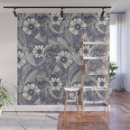 acanthus navy blue violet Wall Mural Gallery Image 1