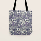 acanthus navy blue violet Tote Bag Gallery Image 1