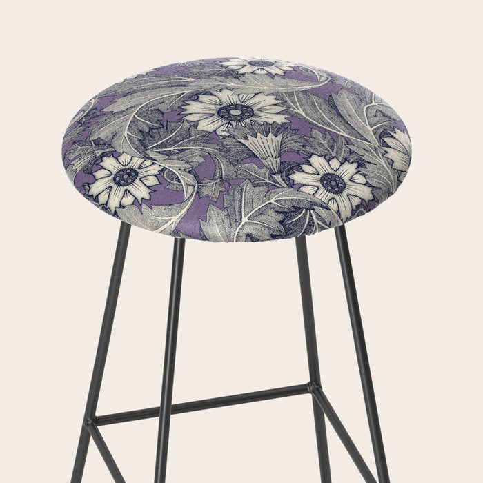 acanthus navy blue violet Stool Gallery Image 2