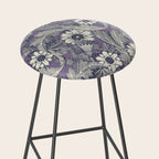 acanthus navy blue violet Stool Gallery Image 2