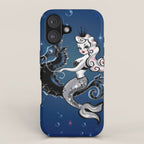 Pearla the Mermaid Riding on a Seahorse iPhone Case Gallery Image 1