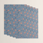 Floral Clematis Vine - Indigo Sunset Wrapping Paper Gallery Image 3