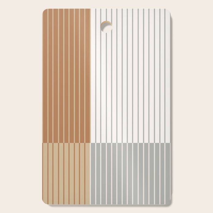 Color Block Line Abstract LXXVI Cutting Board Gallery Image 1