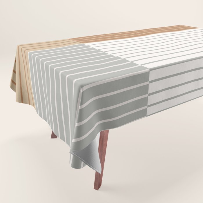 Color Block Line Abstract LXXVI Tablecloth Gallery Image 1