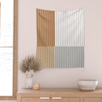 Color Block Line Abstract LXXVI Wall Tapestry Gallery Image 2