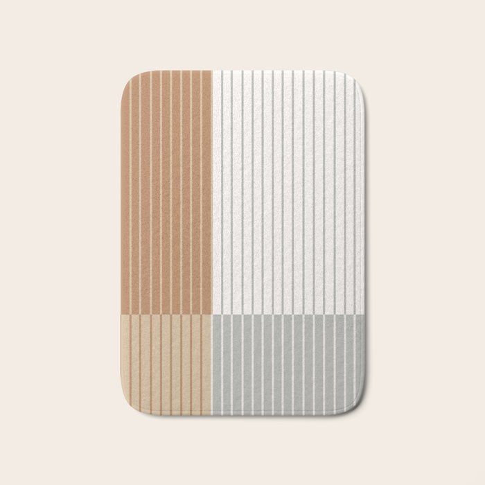 Color Block Line Abstract LXXVI Bath Mat Gallery Image 1