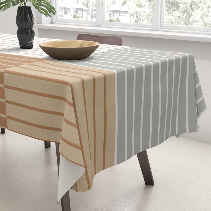 Color Block Line Abstract LXXVI Tablecloth Gallery Image 3