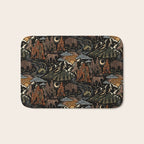 Wild West - dark brown, rust, green, and black Bath Mat Gallery Image 1