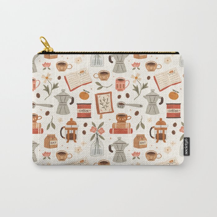 Gouache Books and Coffee Carry All Pouch Gallery Image 1