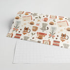 Gouache Books and Coffee Wrapping Paper Gallery Image 2