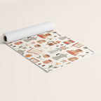 Gouache Books and Coffee Yoga Mat Gallery Image 2