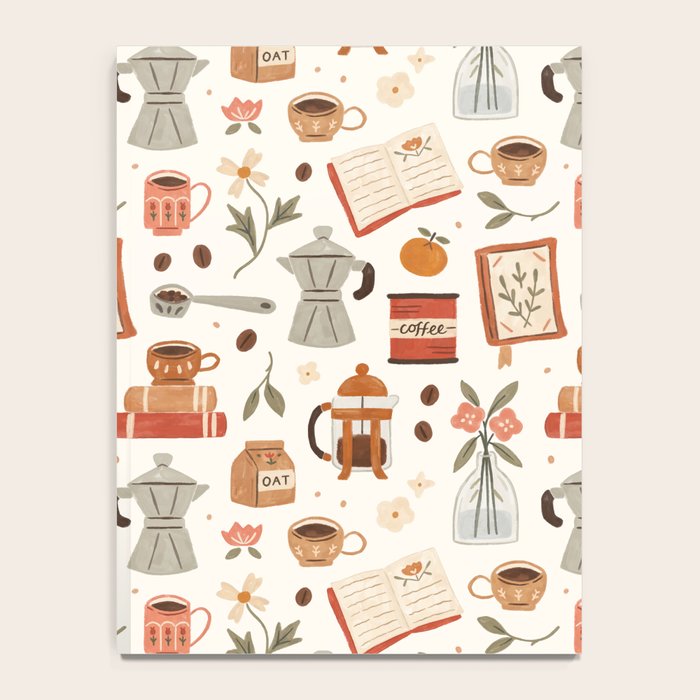 Gouache Books and Coffee Notebook Gallery Image 4