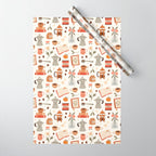 Gouache Books and Coffee Wrapping Paper Gallery Image 1