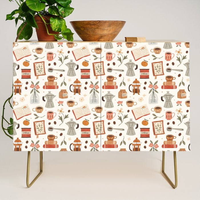 Gouache Books and Coffee Credenza Gallery Image 1