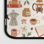 Gouache Books and Coffee Laptop Sleeve Gallery Image 3