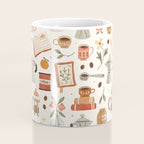 Gouache Books and Coffee Coffee Mug Gallery Image 4