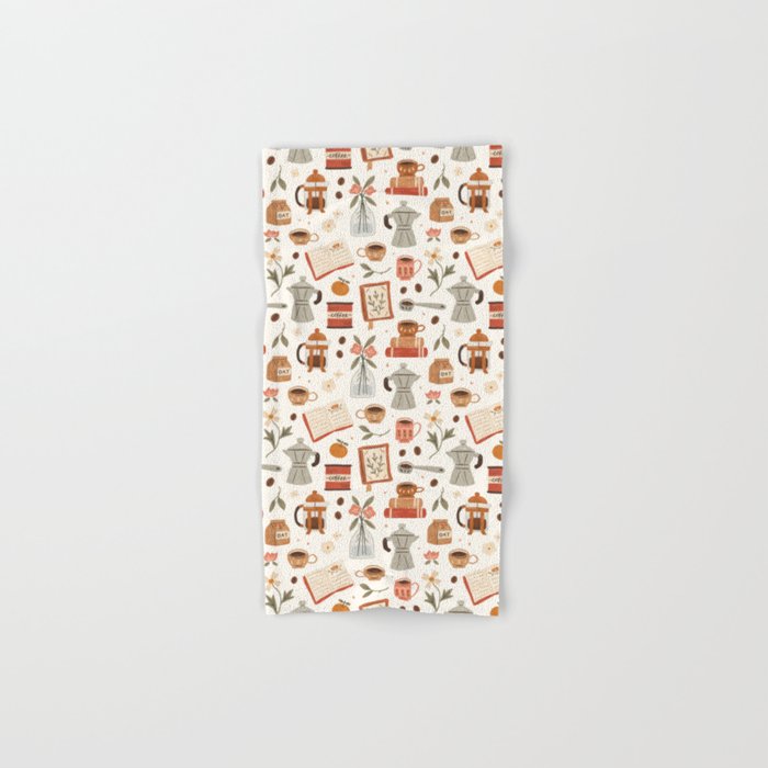 Gouache Books and Coffee Bath Towel Gallery Image 1