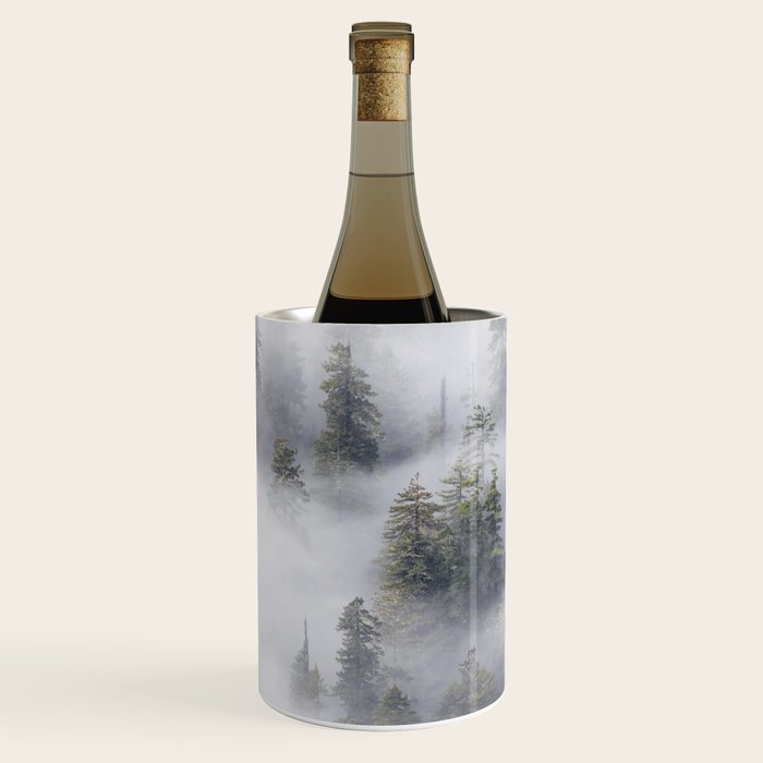 Forest In The Sky - Redwood National Park Foggy Trees Wine Chiller Gallery Image 1