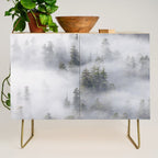 Forest In The Sky - Redwood National Park Foggy Trees Credenza Gallery Image 1