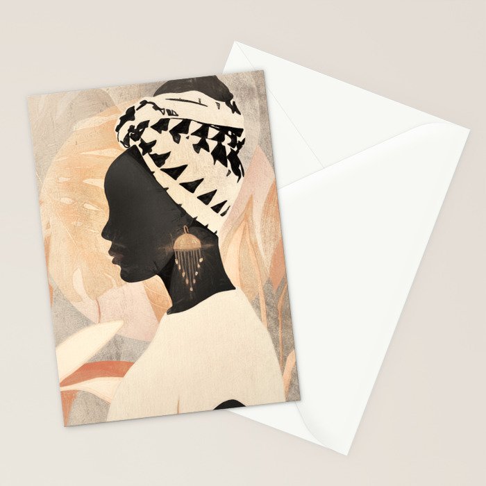 Woman with Turban Stationery Card Gallery Image 2