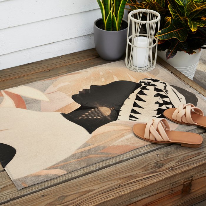 Woman with Turban Outdoor Rug Gallery Image 2