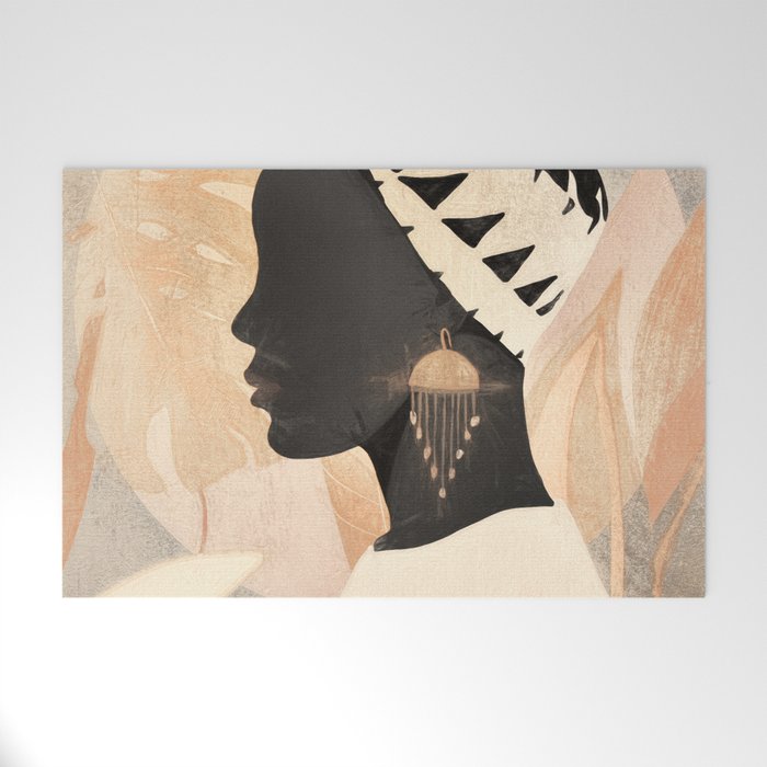 Woman with Turban Welcome Mat Gallery Image 1