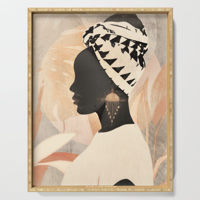 Woman with Turban Serving Tray Gallery Image 1